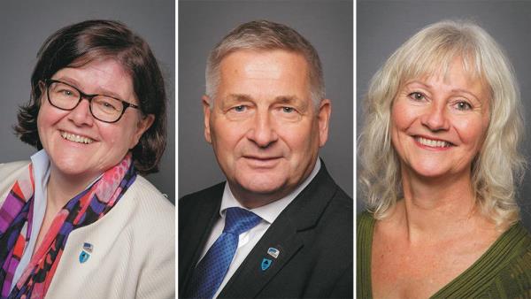 Disse tre skal lede de geografiske utvalgene i de tre nye fylkeskommunene.  Akershus: Anette Solli (H). Buskerud: Tore Opdal Hansen (H). Østfold: Benedicte Lund (MDG).