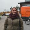 Fylkesråd Annette Raakil deltok på sykkeldag i Askim.