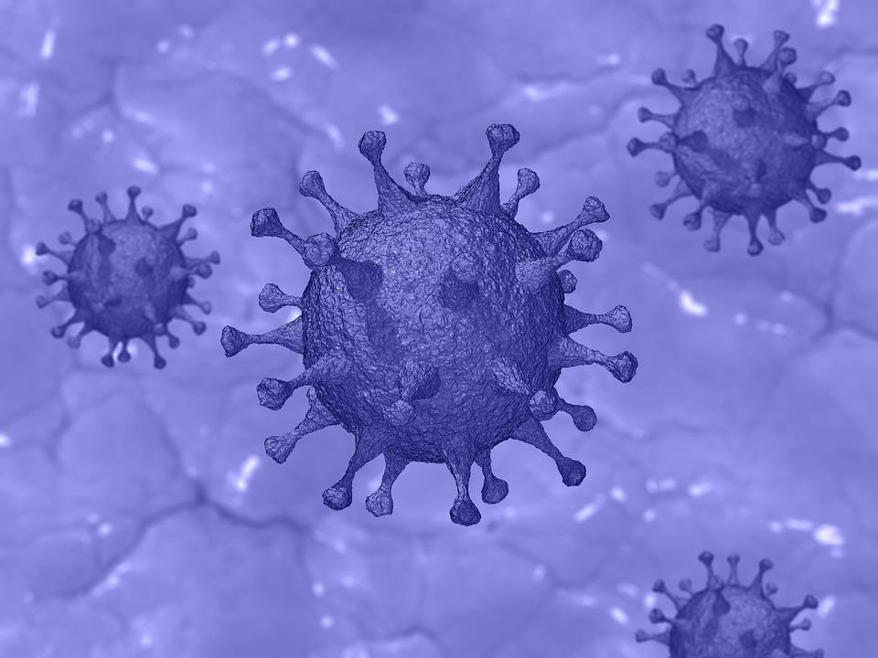 Tegning av covid-19 virus - Klikk for stort bilde