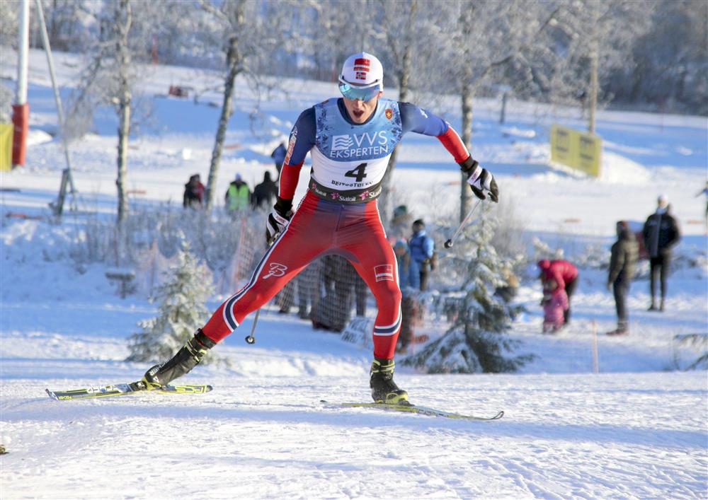 Tidligere Idrettsfag elev Magne Haga i skiløypa - Klikk for stort bilde