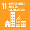 FNS bærekraftsmål nr 11er bærekraftige byer og lokalsmfunn - Klikk for stort bilde