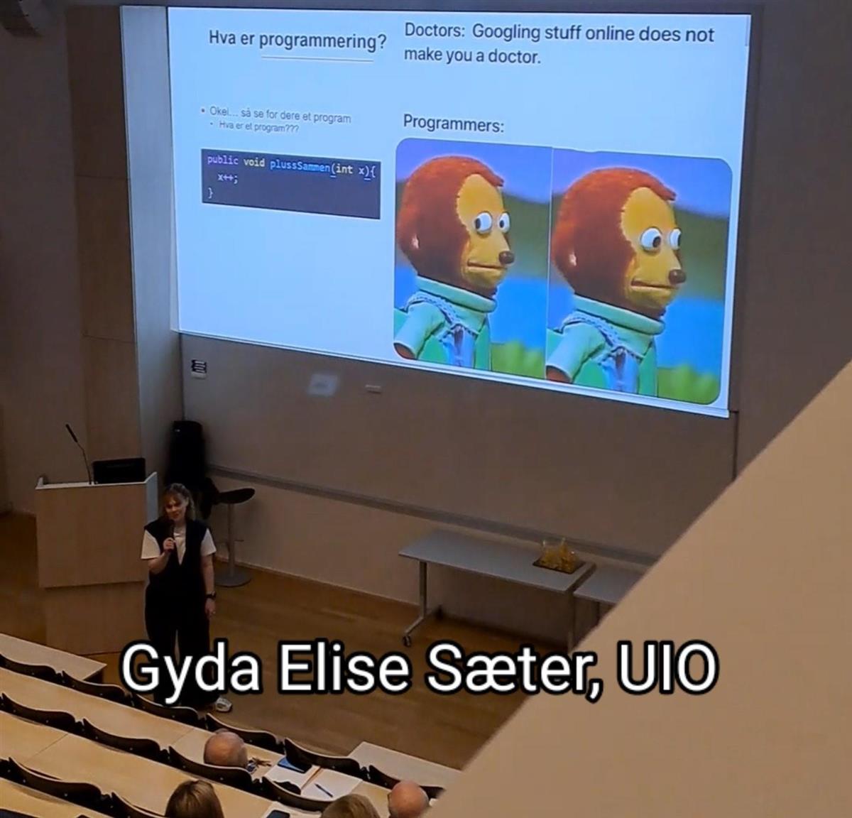 Bilde av foredragsholder Gyda Elise Sæther fra UiO - Klikk for stort bilde
